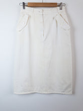 Load image into Gallery viewer, The white denim skirt with pockets
