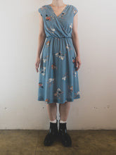 Load image into Gallery viewer, The French vintage thin blue dress
