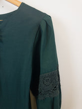 Load image into Gallery viewer, The forest green crochet cotton top
