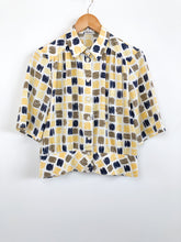 Load image into Gallery viewer, The 80s/90s summer blouse in yellow, beige, brown
