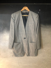 Load image into Gallery viewer, The no collar check 80s blazer jacket
