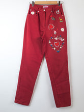 Load image into Gallery viewer, The playful red denim pants
