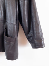 Load image into Gallery viewer, The 80s coffee brown leather jacket
