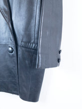 Load image into Gallery viewer, The 90s black cow leather jacket
