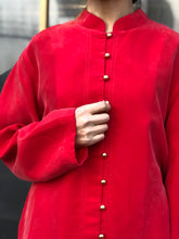 Load image into Gallery viewer, The red vintage silk blouse
