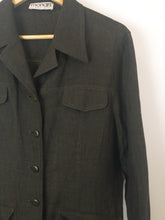 Load image into Gallery viewer, The olive green linen blouse
