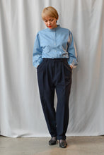 Load image into Gallery viewer, The pleated high waist navy pants
