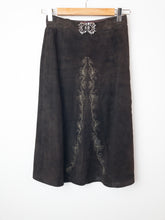 Load image into Gallery viewer, The Bavarian brown suede skirt
