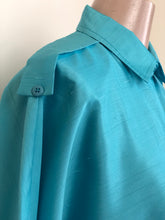 Load image into Gallery viewer, The wide turquoise blue blouse
