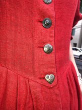 Load image into Gallery viewer, The red Trachten linen dress
