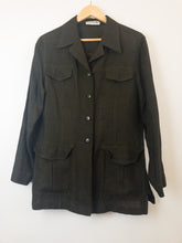 Load image into Gallery viewer, The olive green linen blouse
