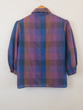 Load image into Gallery viewer, The purple check vintage blouse
