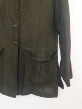 Load image into Gallery viewer, The olive green linen blouse
