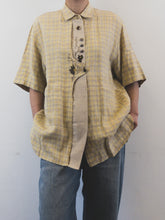 Load image into Gallery viewer, The yellow beige unisex linen shirt
