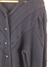 Load image into Gallery viewer, The Bavarian dark blue knit cardigan
