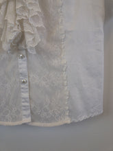 Load image into Gallery viewer, The white blouse with lace ruffles
