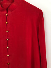 Load image into Gallery viewer, The red vintage silk blouse
